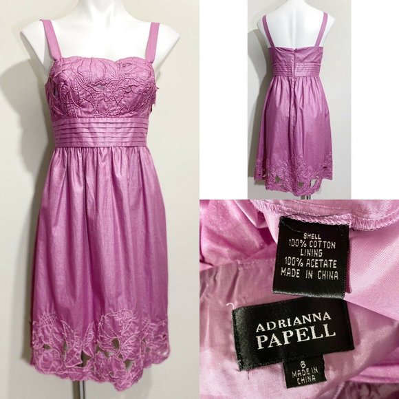 Adrianna Papell Dresses & Skirts - Adrianna Papell 6 purple lasercut sleeveless dress